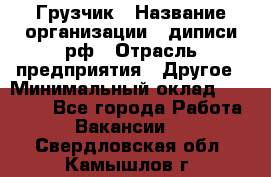 Грузчик › Название организации ­ диписи.рф › Отрасль предприятия ­ Другое › Минимальный оклад ­ 13 500 - Все города Работа » Вакансии   . Свердловская обл.,Камышлов г.